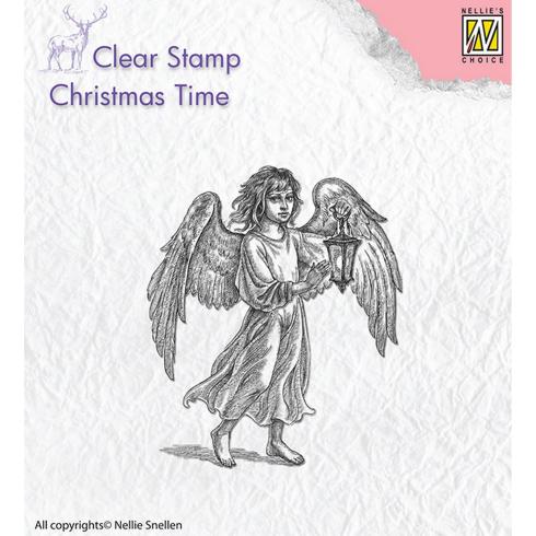 Nellie Snellen - Stempel "Angel with Lantern" Clear Stamps Christmas Time