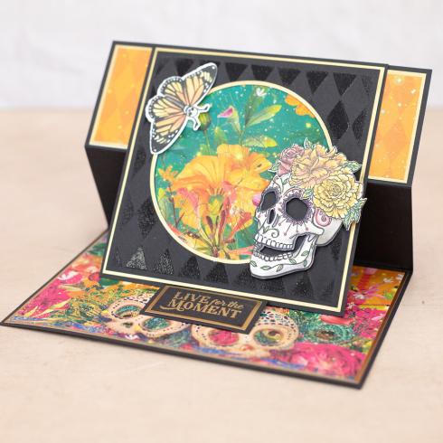 Crafters Companion - Stempelset & Stanzschablone "Sugar Skull Embellish" Stamp & Dies Design by Sheena Douglass