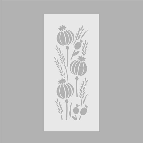 Crafters Companion - Schablone 8,5x8,5 Inch "Harvest Glory" Stencil