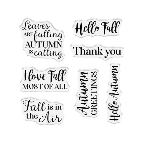 Crafters Companion - Stempelset & Stanzschablone "Leaves are Falling" Stamp & Dies