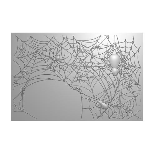 Crafters Companion - Prägefolder "Spooky Spiders" 3D Embossingfolder