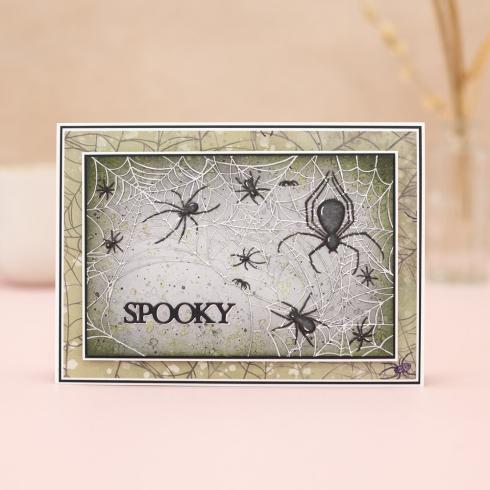 Crafters Companion - Prägefolder "Spooky Spiders" 3D Embossingfolder