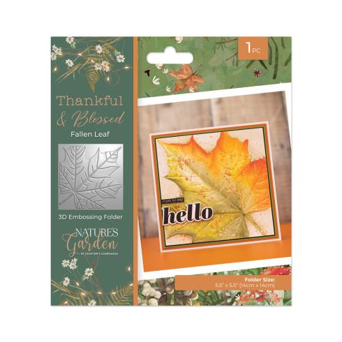 Crafters Companion - Prägefolder "Fallen Leaf" 3D Embossingfolder