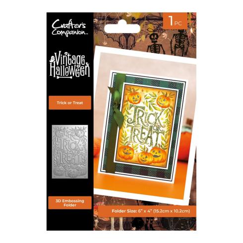 Crafters Companion - Prägefolder "Trick or Treat" 3D Embossingfolder