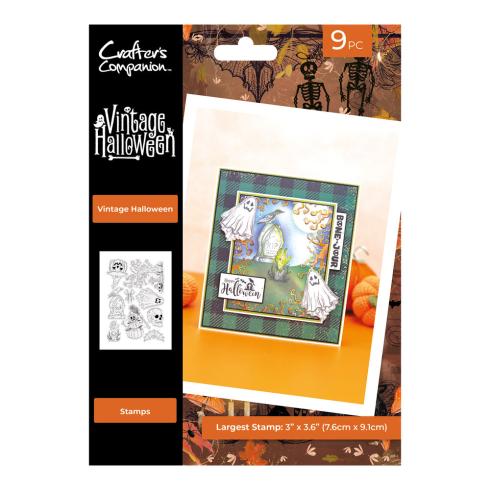 Crafters Companion - Stempelset "Vintage Halloween" Clear Stamps