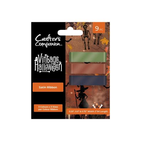 Crafters Companion - Bänder "Vintage Halloween" Satin Ribbon