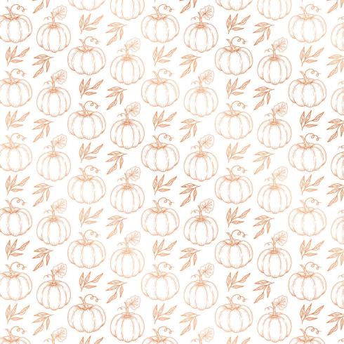 Crafters Companion "Pumpkin Spice Season" Luxury Foiled Acetate 8x8 Inch - 12 Bogen 