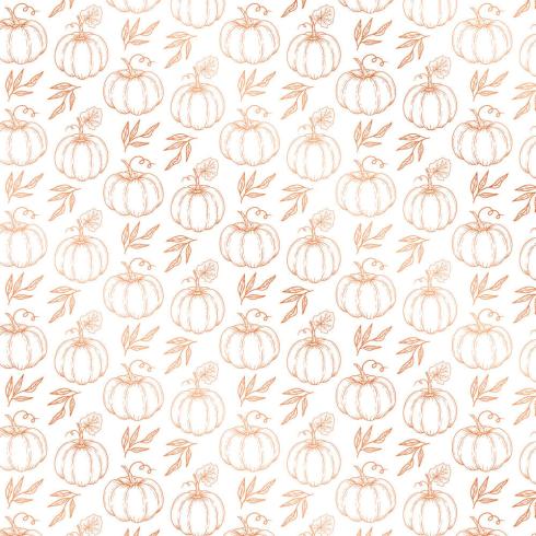 Crafters Companion "Pumpkin Spice Season" Luxury Foiled Acetate 12x12 Inch - 12 Bogen 