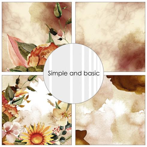 Simple and Basic - Designpapier "A touch of autumn" Paper Pack 12x12 Inch - 8 Bogen 