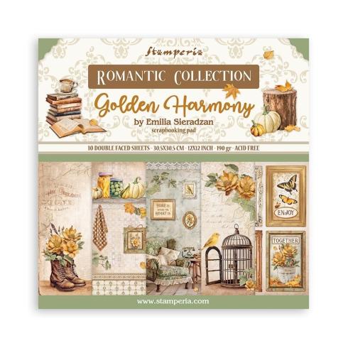 Stamperia - Designpapier "Golden Harmony" Paper Pack 12x12 Inch - 10 Bogen