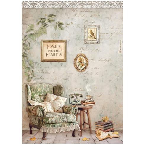 Stamperia - Decopatch Papier "Chair" Decoupage A4 - 6 Bogen  