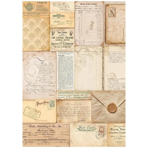 Stamperia - Decopatch Papier "Letters" Decoupage A4 - 6 Bogen  