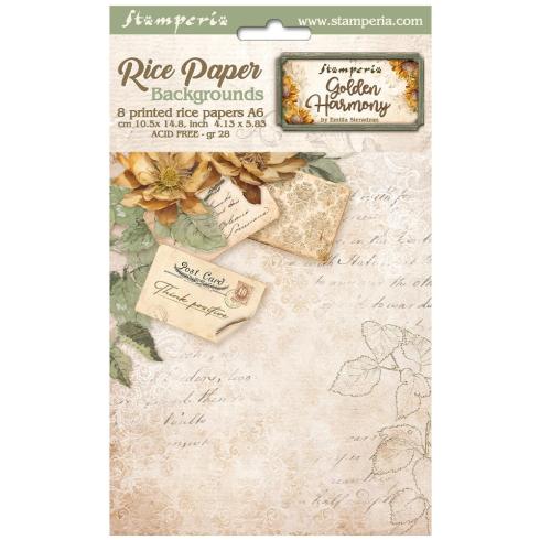 Stamperia - Decopatch Papier "Backgrounds" Decoupage A6 - 8 Bogen  