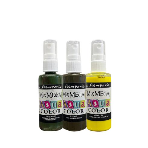 Stamperia - Aquarellfarbe "Golden Harmony" Aquacolor Paint Kit 3x30ml