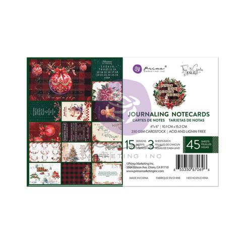 Prima Marketing - Designpapier "From the North Pole" Paper Pack - Journaling Cards 4x6 Inch - 45 Bogen