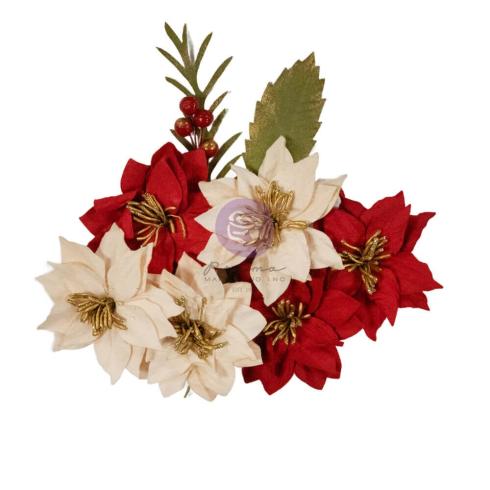 Prima Marketing - Papier Blumen "25 & Peppermint" Flowers Magical Season