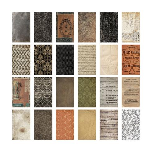 Tim Holtz - Idea Ology - Designpapier "Halloween Backdrops" Paper Pack 6x10 Inch - 24 Bogen 