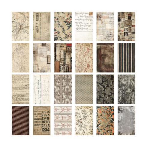 Tim Holtz - Idea Ology - Designpapier "Halloween Backdrops" Paper Pack 6x10 Inch - 24 Bogen 