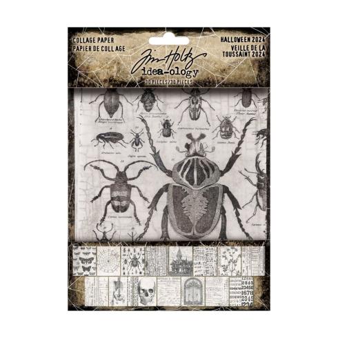 Tim Holtz - Idea Ology - Decoupage Papier "Halloween Collage Paper" Paper Pack 5x6 Inch - 30 Bogen 