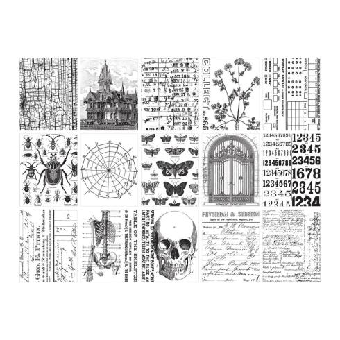 Tim Holtz - Idea Ology - Decoupage Papier "Halloween Collage Paper" Paper Pack 5x6 Inch - 30 Bogen 