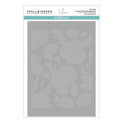 Spellbinders - Buchdrucktechnik "Poppy Background" BetterPress Plate & Stencil