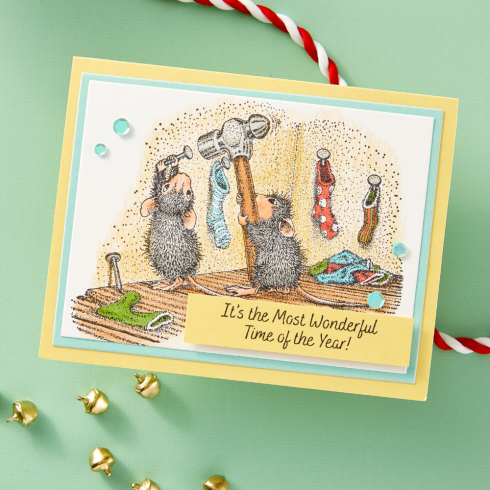 Spellbinders - Gummistempel Set "House-Mouse Holiday Friends Collector Bundle" Cling Stamp