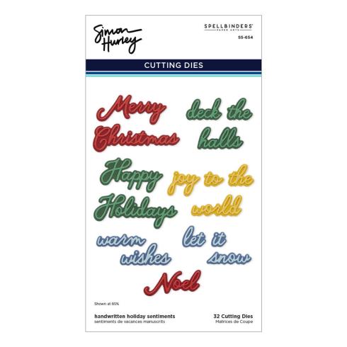 Spellbinders - Stanzschablone "Handwritten Holiday Sentiments" Dies