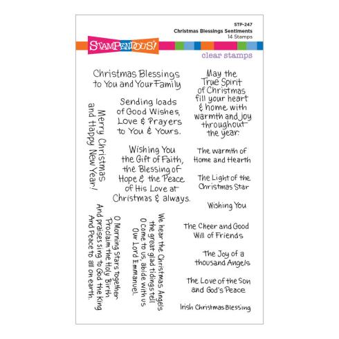 Stampendous - Gummistempelset "Christmas Blessings Sentiments" Cling Stamps