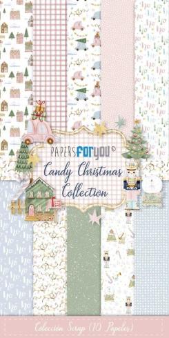 Papers For You - Designpapier "Candy Christmas" Scrap Paper Pack 6x12 Inch - 10 Bogen 