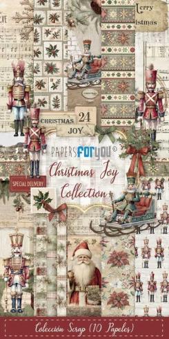 Papers For You - Designpapier "Christmas Joy" Scrap Paper Pack 6x12 Inch - 10 Bogen 