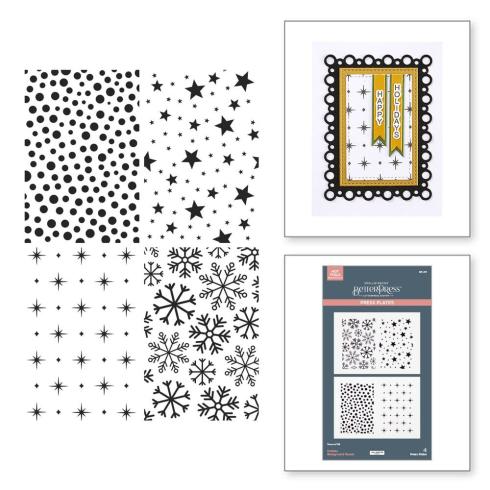 Spellbinders - Buchdrucktechnik "Holiday Backgrounds Panels" BetterPress Plate