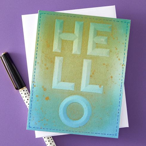 Spellbinders - Prägefolder "Beveled Hello" Embossingfolder