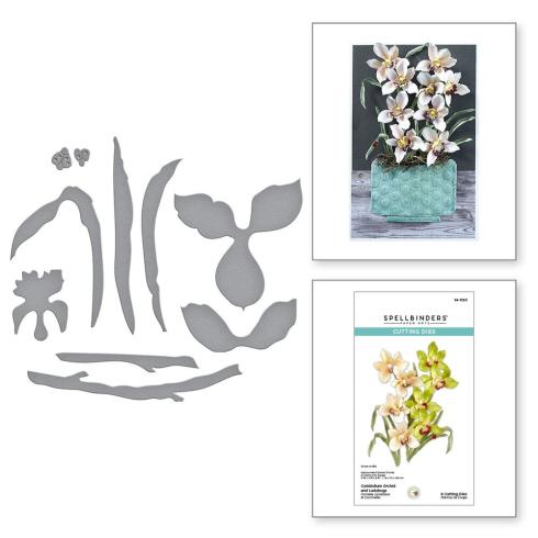 Spellbinders - Stanzschablone "Cymbidium Orchid and Ladybugs" Dies