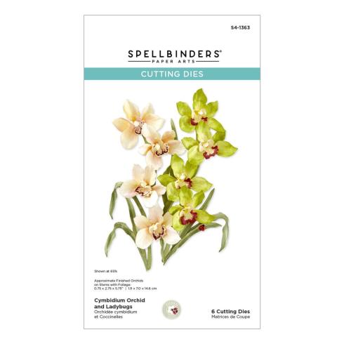 Spellbinders - Stanzschablone "Cymbidium Orchid and Ladybugs" Dies