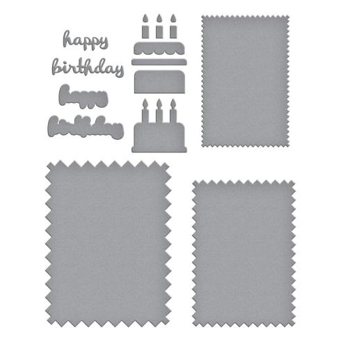 Spellbinders - Stanzschablone "Pinking Birthday Rectangles" Dies