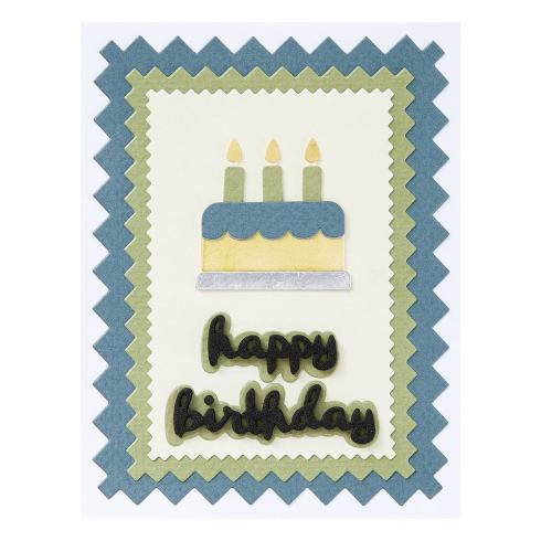 Spellbinders - Stanzschablone "Pinking Birthday Rectangles" Dies