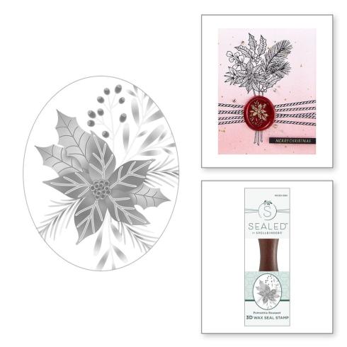 Spellbinders - Wachssiegel Stempel "Poinsettia Bouquet" Wax Seal Stamp