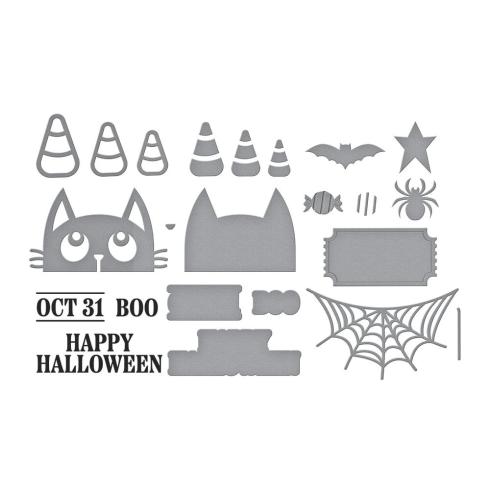 Spellbinders - Stempelset & Stanzschablone "Halloween Gifting" Clear Stamps & Dies