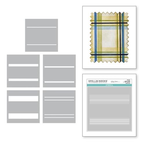 Spellbinders - Schablone "Plaid Builder Layered" Stencil