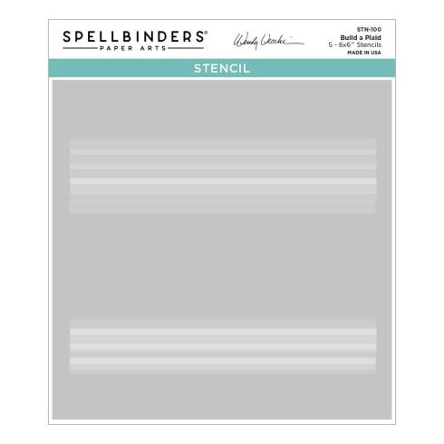 Spellbinders - Schablone "Plaid Builder Layered" Stencil