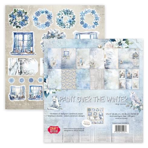 Craft & You Design - Designpapier "Paint Over The Winter" Paper Pad 12x12 Inch - 12 Bogen