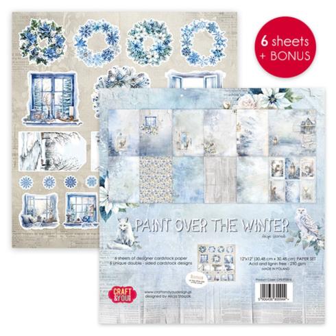 Craft & You Design - Designpapier "Paint Over The Winter" Paper Pad 12x12 Inch - 12 Bogen