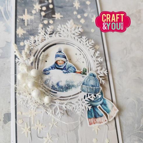 Craft & You Design - Stanzschablone "Snowflakes Frame" Dies