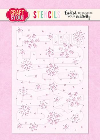 Craft & You Design - Schablone 10,5x14,2cm "Snowflakes" Stencil