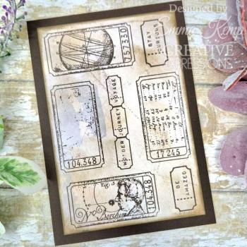 Creative Expressions - Stempelset "Cosmo Tickets" Clear Stamps 10,2x15,2cm Design by Sam Poole