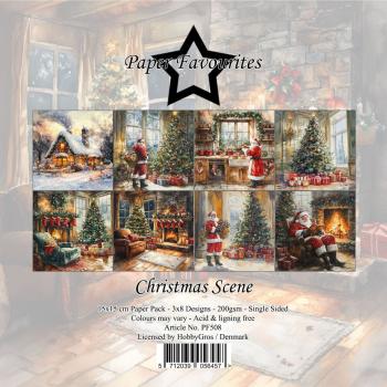 Paper Favourites - Designpapier "Christmas Scene" Paper Pack 6x6 Inch - 24 Bogen