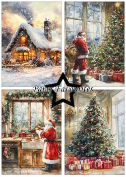 Paper Favourites - Designpapier "Christmas Scene" Paper Pack A5 - 24 Bogen