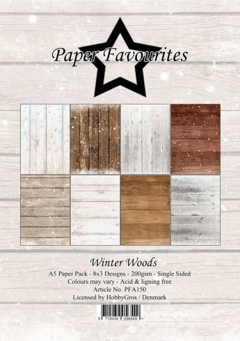 Paper Favourites - Designpapier "Winter Woods" Paper Pack A5 - 24 Bogen