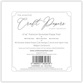 Craft Consortium - Designpapier "Test of Time" Paper Pad 6x6 Inch - 40 Bogen