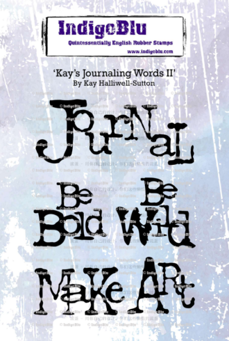 IndigoBlu - Gummistempel Set "Kays Journaling Words II" A6 Rubber Stamp